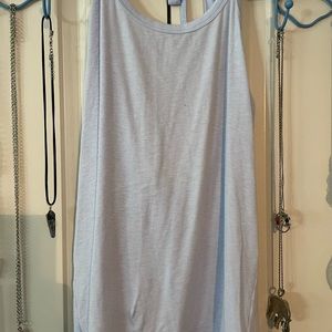 Aerie tie at neck tank- powder blue-L